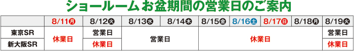 営業のご案内